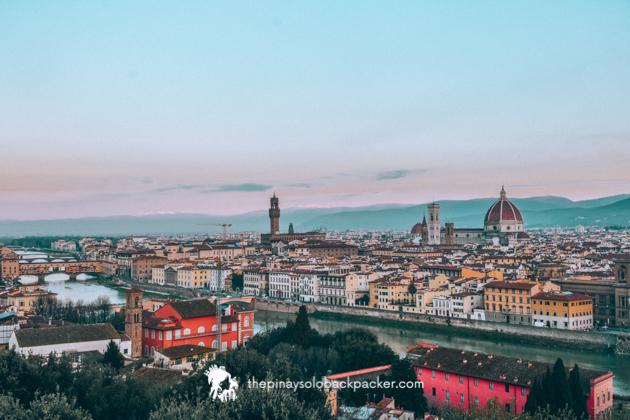 FLORENCE ITALY VIEW FROM PIAZZA MICHELANGELO