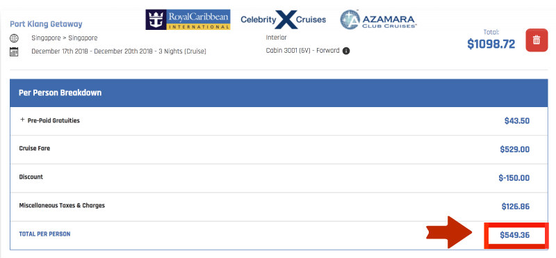 CRUISE PRICE