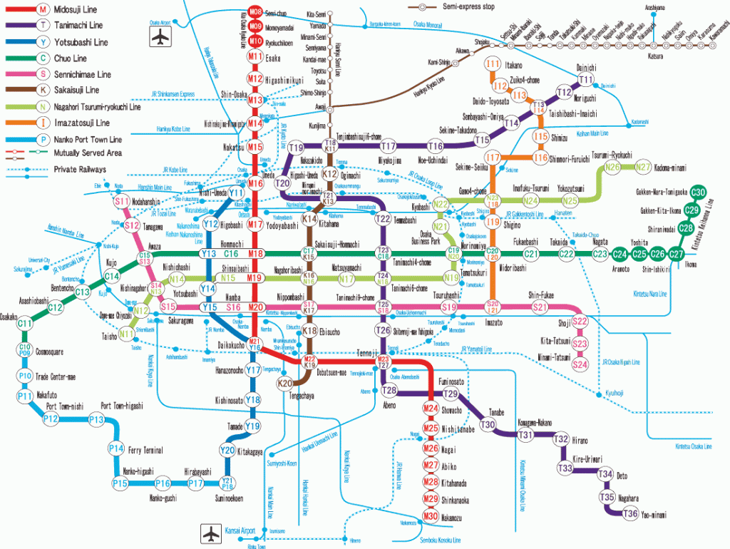 OSAKA METRO MAP